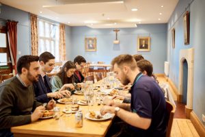 Dining hall at St Stephen's College Oxford